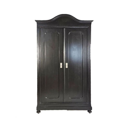 Schrank antik, massiv Tanne, Acryl schwarz 11